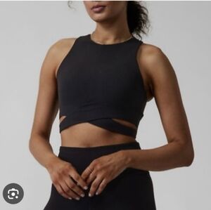 Athleta Black Cross-Front Tank Top